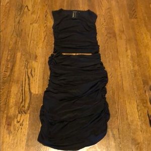 Norma Kamli Black Ruched Dress S